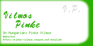 vilmos pinke business card